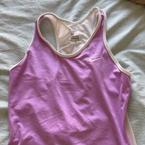 Nike Purple and White Mesh Athletic Tank